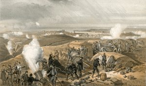 Ein heißer Tag in den Batterien von William Crimea Simpson