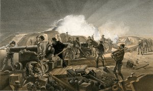 Eine heiße Nacht in den Batterien von William Crimea Simpson