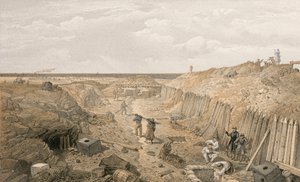 Graben des Bastion du Mat von William Crimea Simpson