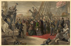 Königin Victoria besucht die HMS Resolute, 16. Dezember 1856, veröffentlicht 1859