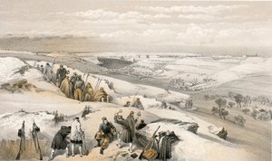Sebastopol von der 26-Kanonen-Batterie am äußersten rechten Flügel des französischen Angriffs von William Crimea Simpson