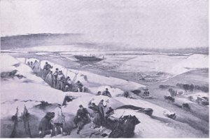 Sewastopol von der Batterie am äußersten rechten Flügel des französischen Angriffs, Illustration aus British Battles on Land and Sea, 1915 von William Crimea Simpson