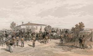 Der Trauerzug von Lord Raglan verlässt das Hauptquartier von William Crimea Simpson