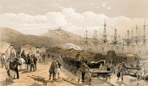 Die Eisenbahn bei Balaklava, Blick nach Süden von William Crimea Simpson
