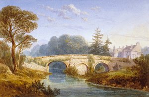 Ansicht der Eltham-Brücke in der Nähe des Eltham-Palastes, Woolwich, Greenwich, London von William Crouch
