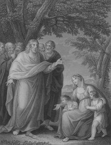 Christus und die Kinder des Zebedäus, Matthäus 20, Vers 20-29 von William Cuming