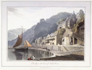 Clovelly, an der Küste von Nord-Devon von William Daniell