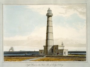 Leuchtturm auf dem Start, Isle of Sandy, Orkney, aus 