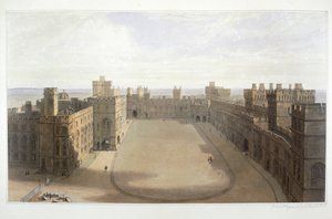 Blick auf den Innenhof in Windsor, ca. 1825-1830 von William Daniell