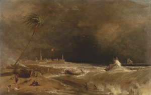 Madras oder Fort St. George in der Bucht von Bengalen – Ein vorbeiziehender Sturm [1833, Royal Academy of Arts, London, Ausstellungskatalog]