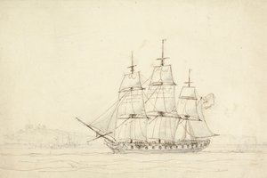 Dreimastiges Schiff