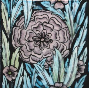 Fliese mit Blumendesign von William de Morgan