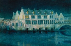 Die Nacht in Brügge von William Degouve de Nuncques
