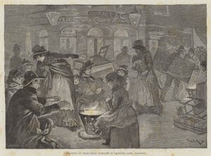 Zwangsräumung armer irischer Familien in Leather Lane, Holborn von William Douglas Almond