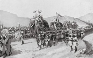 Vikramaditya Gupta zieht in den Krieg, 395 n. Chr. von William Douglas Almond