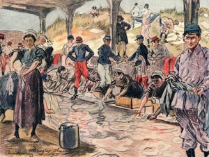 Wäsche für die Soldaten, Douarnenez, 1915