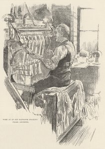 Arbeit an einem alten Handwebstuhl, Leicester von William Douglas Almond