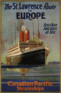 Canadian Pacific St. Lawrence Route nach Europa, 1925