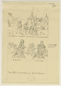 Tamworth Church - Fensterglas: Tuschzeichnung, nd [?17. Jh.] (Zeichnung)