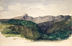 Studie einer fernen Bergkette, 1860