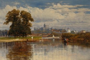 Ein Blick auf Windsor von der Themse von William E. Harris
