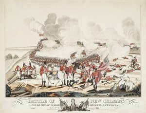 Schlacht von New Orleans und Tod von Generalmajor Packenham von William Edward (after) West