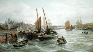 Fischerboote im Hafen von Peel, Isle of Man