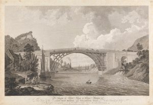 Ansicht der Gusseisenbrücke bei Coalbrookdale