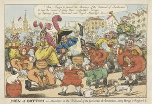 Holländer wollen Napoleons Hinterteil küssen, 1811 von William Elmes
