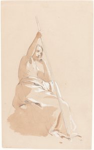 Sitzender Jüngling mit einem Stab von William Etty