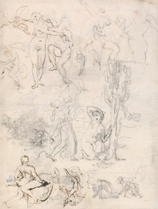 Blatt mit Skizzen von William Etty