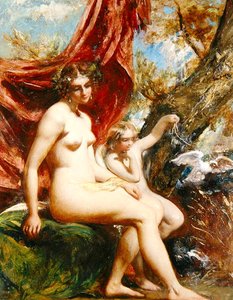 Venus und Amor mit einer Taube