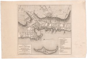 Ein Plan von Newport von Faden von William Faden