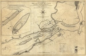 Verlauf des Delaware River von Philadelphia nach Chester