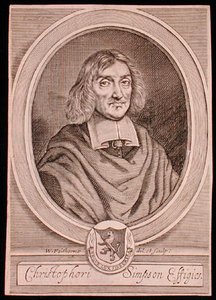Porträt von Christopher Simpson (ca. 1605-69) von William Faithorne
