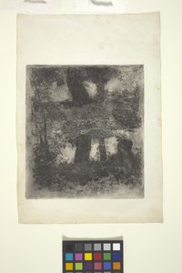Landschaft mit Faun und Teich (Reflektierte Landschaft) von William Forsyth
