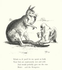 Die Ente und das Känguru (Gravur)