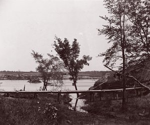 Fort Darling. Maskierte Batterie und Sperre im James River