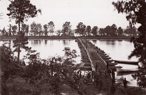 Pontoonbrücke über den James River von William Frank Browne