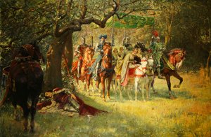 Wie vier Königinnen Sir Lancelot schlafend fanden