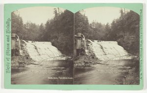 Felsiger Wasserfall, Ithaca-Schlucht, spätes 19. Jahrhundert