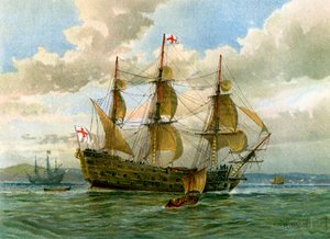Schlachtschiff der Royal Navy, um 1650, um 1890-1893