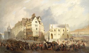 Blick auf den Lawn Market, Edinburgh