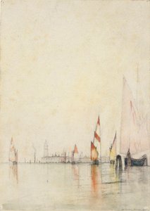 Boote auf der Lagune, Venedig von William Gedney Bunce