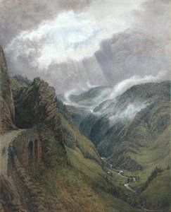 Auf Ruskins alter Straße zwischen Morez und Les Rousses, Jura von William Gersham Collingwood