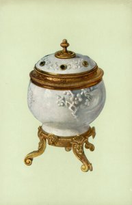 Vase, Fuchien-Porzellan, mit Louis XIV, Silbervergoldeter Montierung von William Gibb