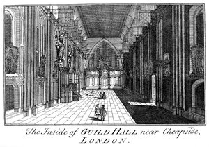 Das Innere der Guild Hall in der Nähe von Cheapside, London von William Griggs