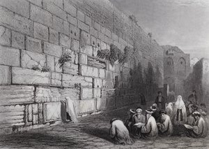 Klagemauer der Juden, Jerusalem von William H. Bartlett