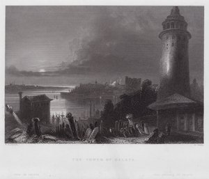 Der Turm von Galata von William H. Bartlett