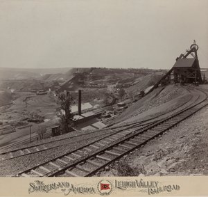 Knickerbocker Colliery bei Shenandoah, Lehigh Valley Railroad von William H. Rau